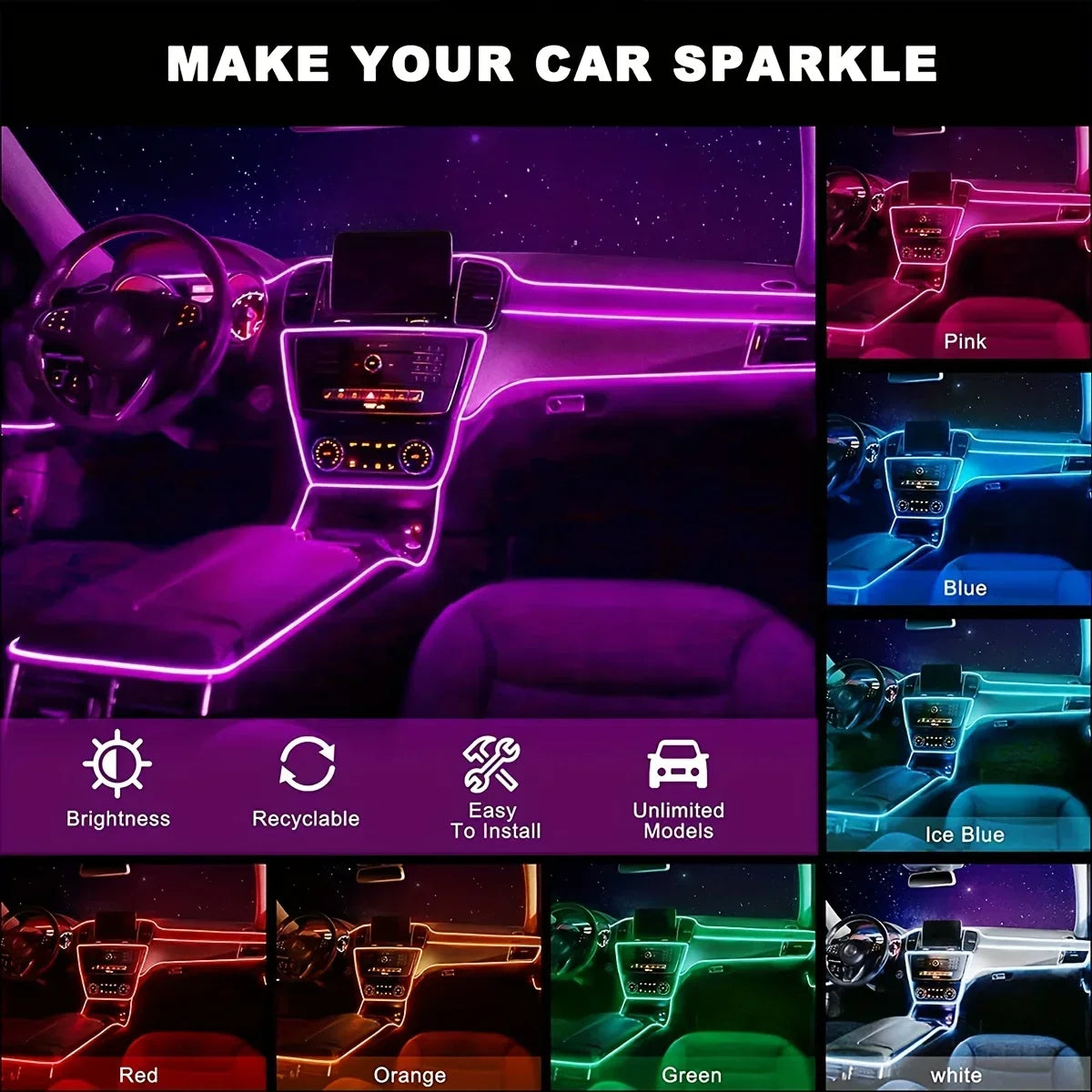LED RGB Fiber Optic Neon Strips