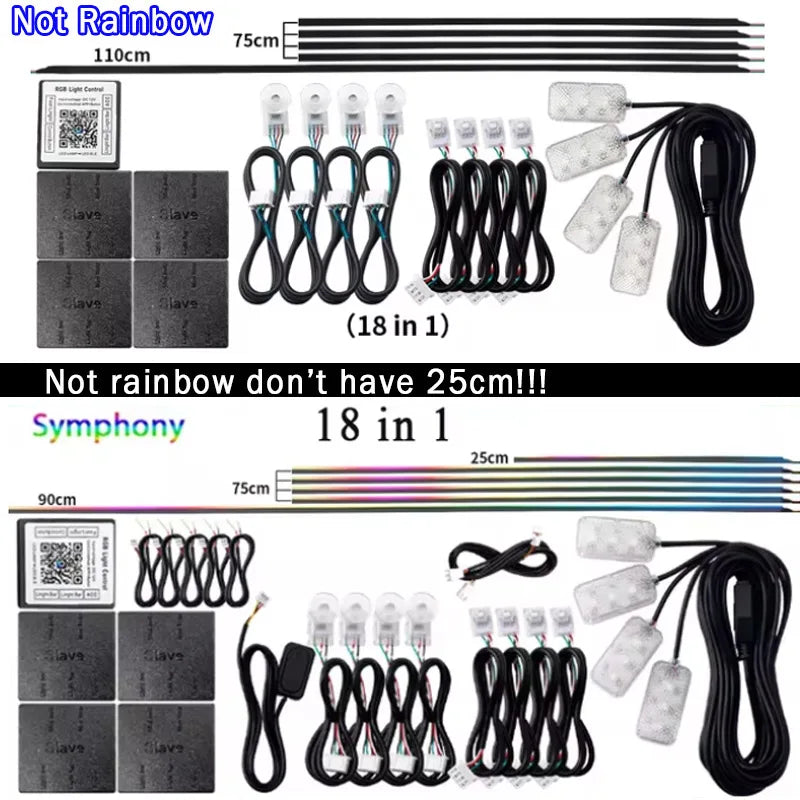 LED RGB Car Ambient Lights